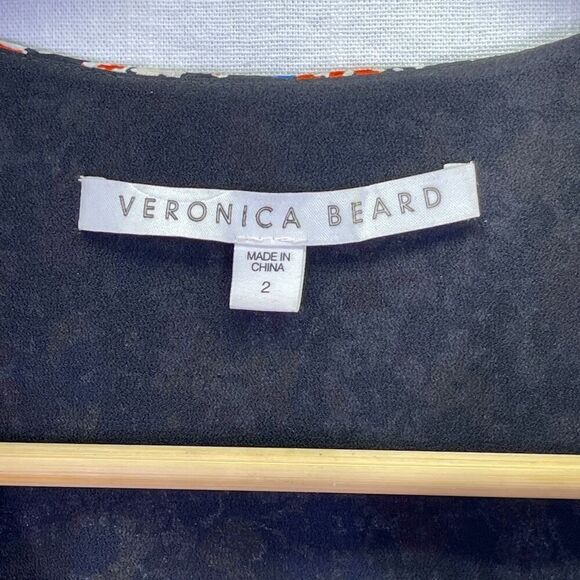 Veronica Beard Multicolor Minna Floral Ruffled Ruched Silk Mini Dress Size 2 - Picture 4 of 11